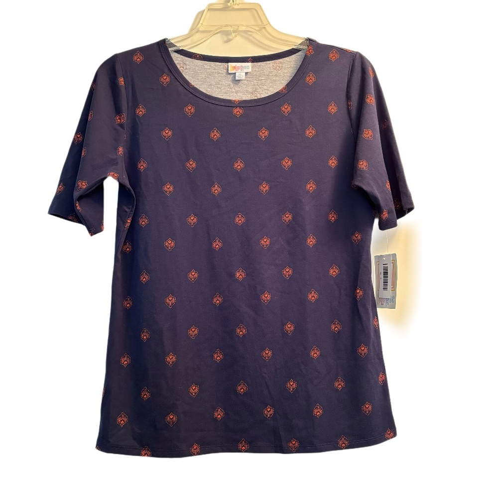 Women’s Lularoe Gigi in Navy Feather Print Sz XL NWT